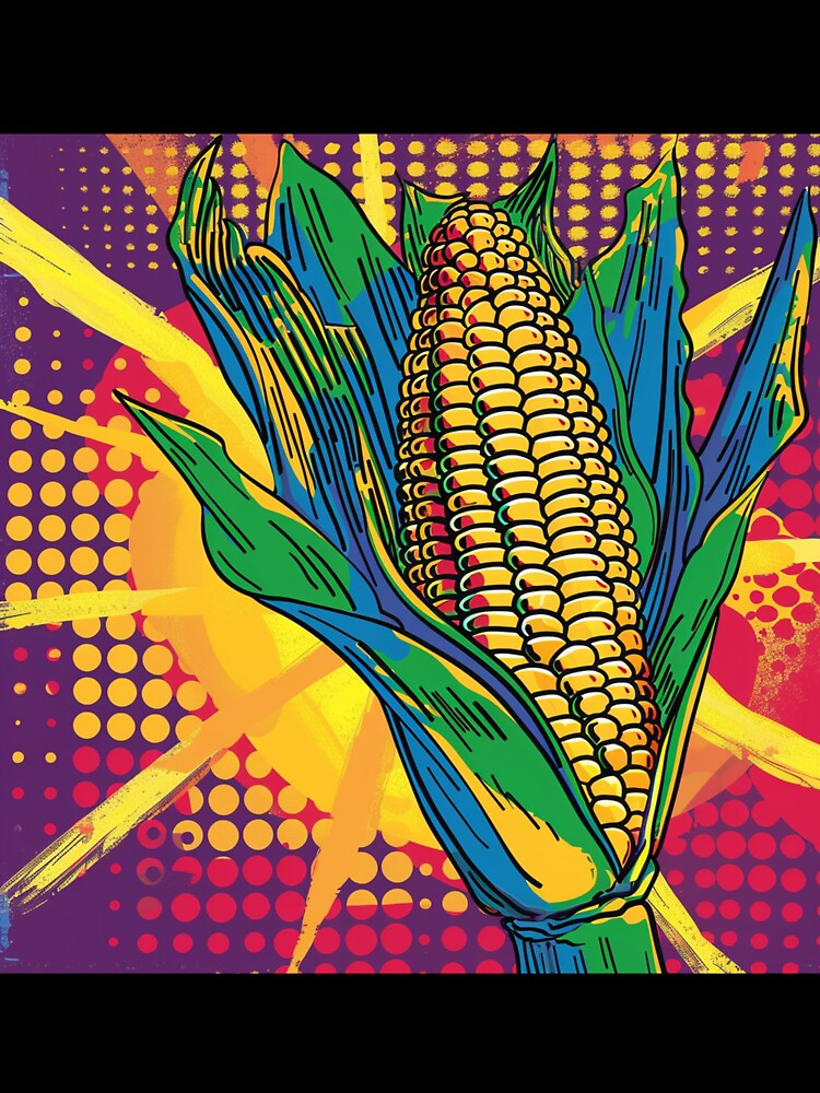 Corn Cob Pop Art 4 by AstroRisq