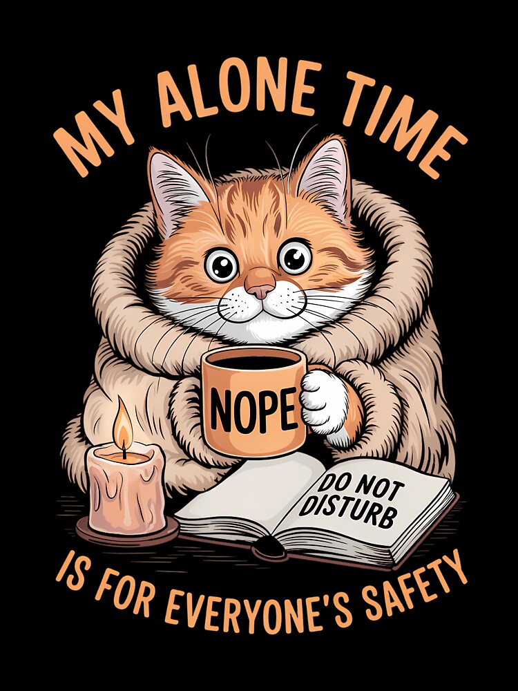 Funny Cat Introvert Sarcastic by TikCore