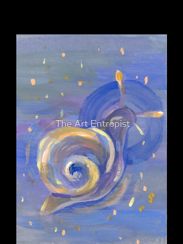 Glow Snail Vintage Floral | Glitter and Gouache series by The Art Entropist