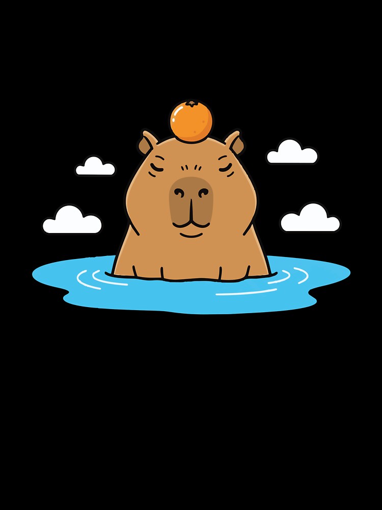 Capybara Hot Spring Bath With Yuzu Fruit by Petzzz