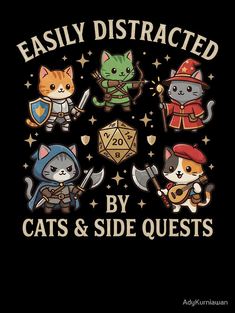 dnd-easyly distracted by cats and side quest by AdyKurniawan