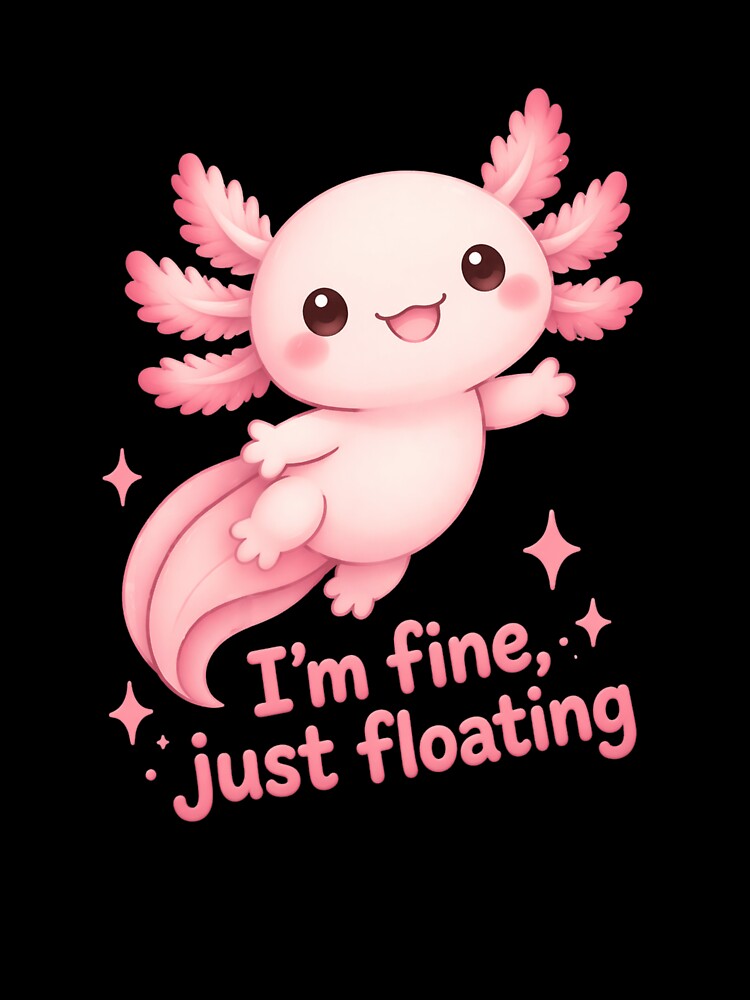 Cute Kawaii Axolotl Just Floating by Shopex10