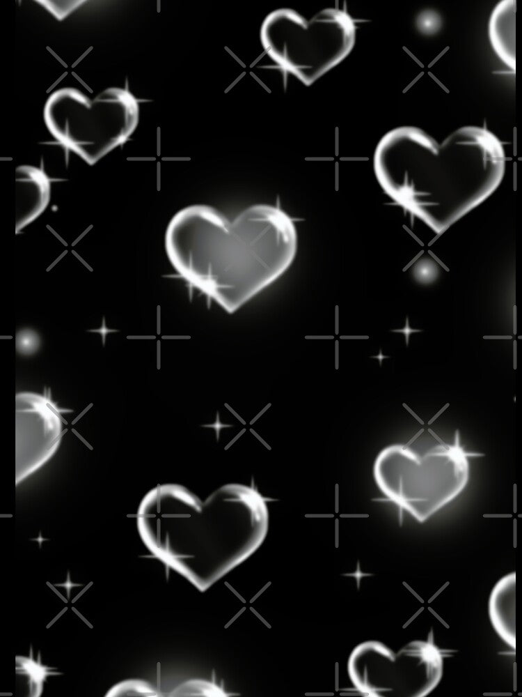 Y2K GOTH BUBBLE HEARTS by DiscoVibes