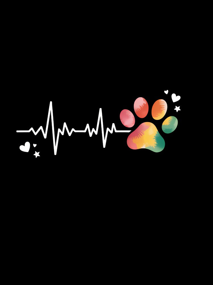 Cute Veterinarian Rainbow Paw Heartbeat Vet Tech by pisliturabcons