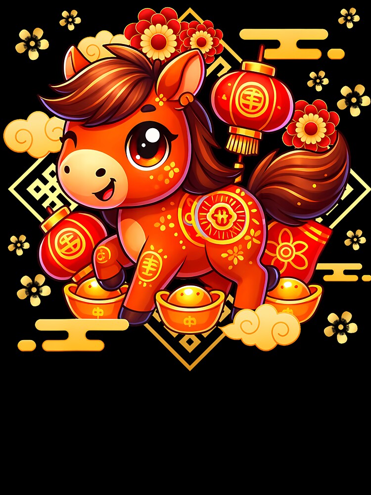 Cute Horse Lunar Chinese New Year 2026 Kid by KellyJudith