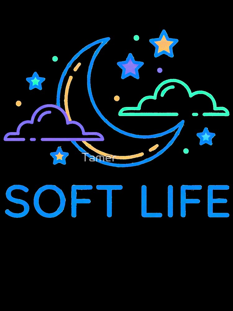Soft Life Minimalist Moon & Stars Pastel Aesthetic by Tamer ⭐⭐⭐⭐⭐