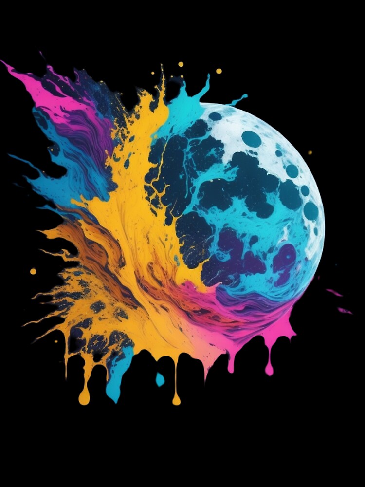 beautiful colorful blue moon of water by CrisFer1