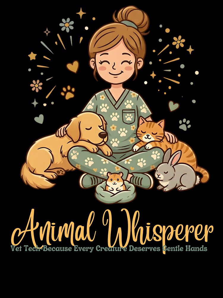Animal Whisperer Vet Tech Shirt Because Every Creature Deserves Gentle Hands Tee Funny Vet Tech Gift Veterinary Technician Gift by CottonFirst