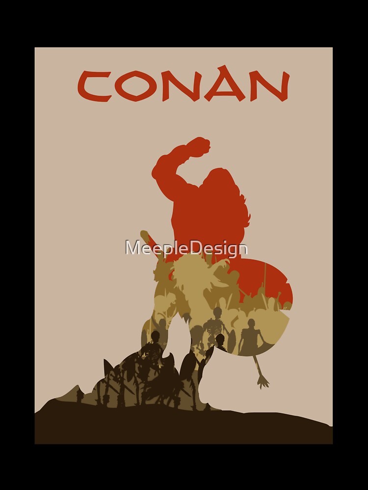 Conan (light) Design - Minimalist Silhouette Poster Style - Board Game Art by MeepleDesign