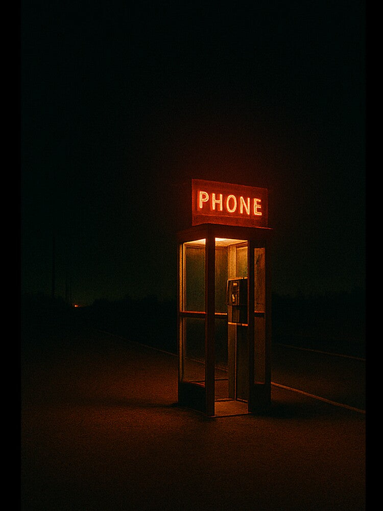 Neon Phone Booth – Analog Night Call Aesthetic by BadaBingBear