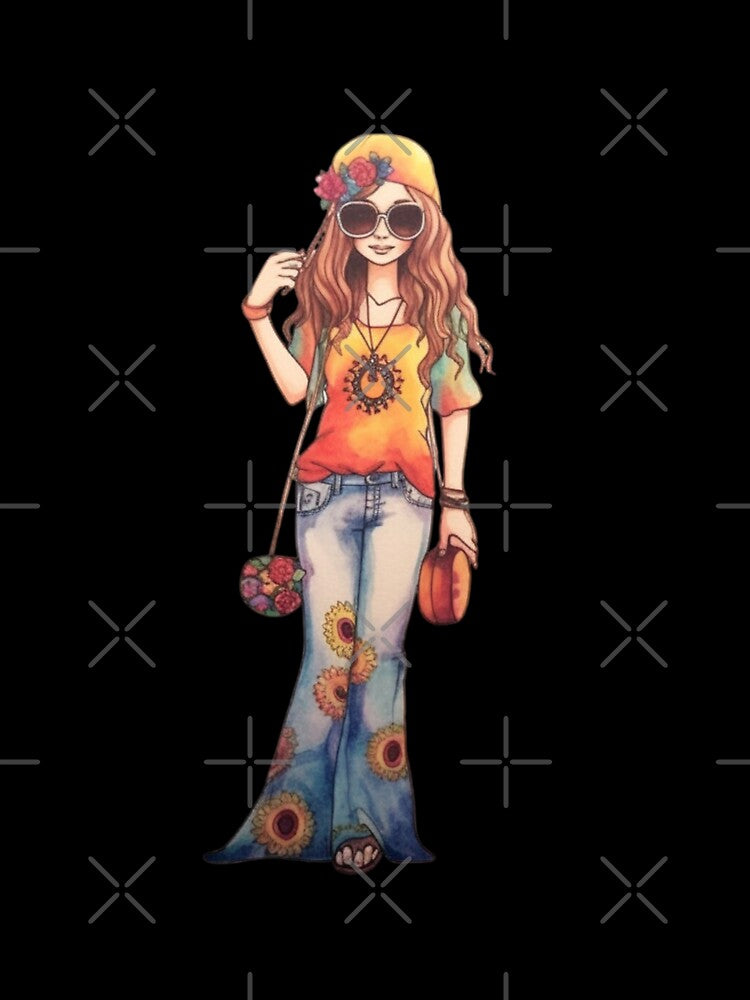 Cute Hippie Girl by Sketch-Shack