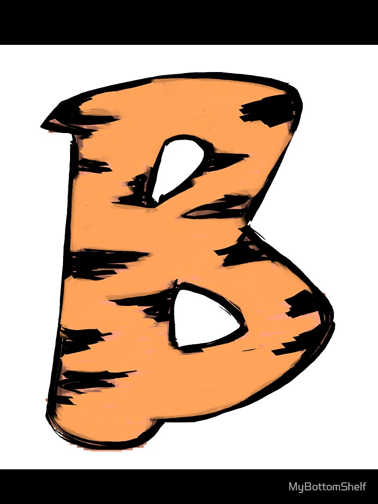 Striped Letters - B by MyBottomShelf