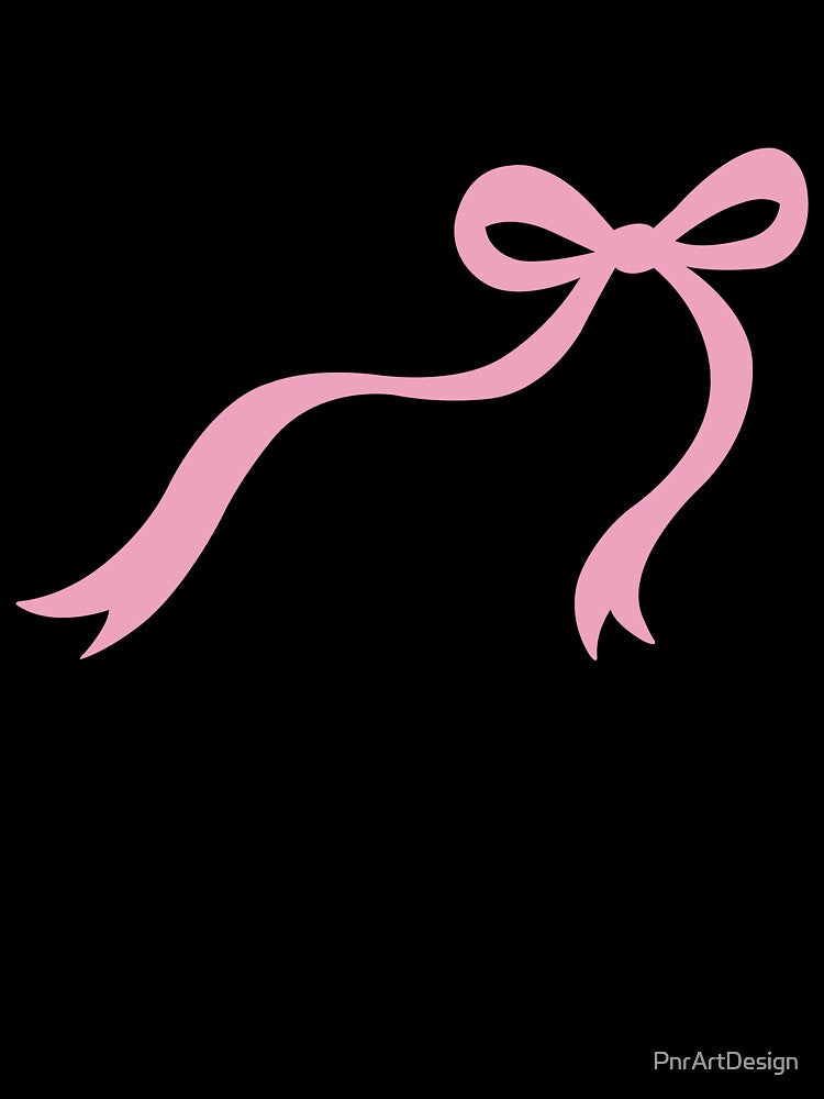Cute Pink Bow Illustration | Coquette Aesthetic Ribbon Design by PnrArtDesign