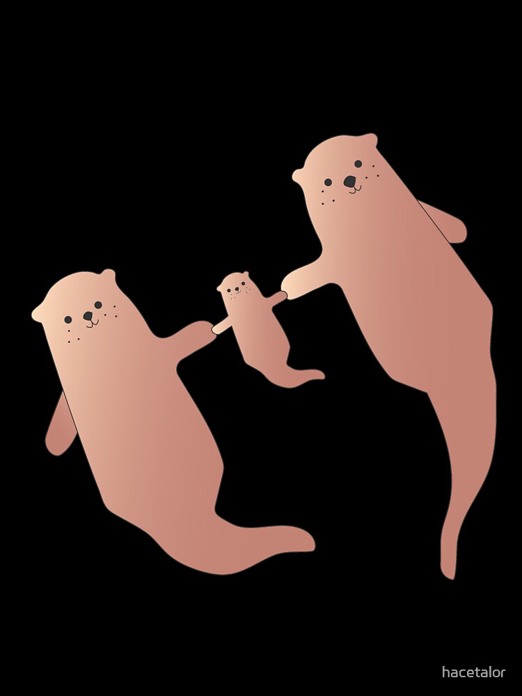 Otter Family Sticker by hacetalor