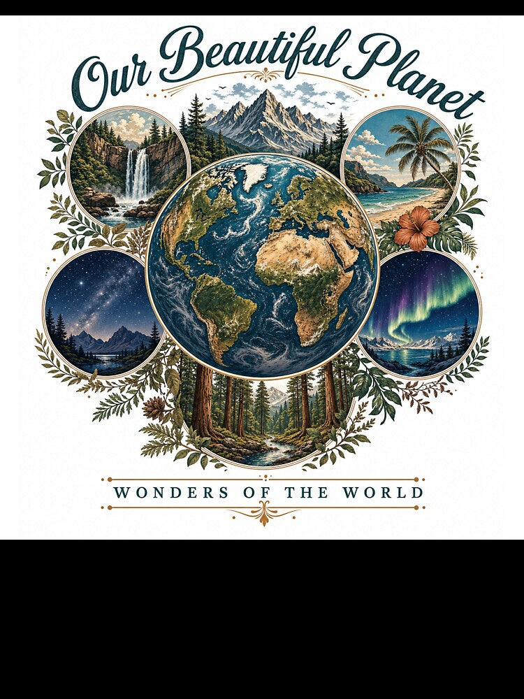 Planet Earth First Nature Mountain Eco T-Shirt by WornWildCo