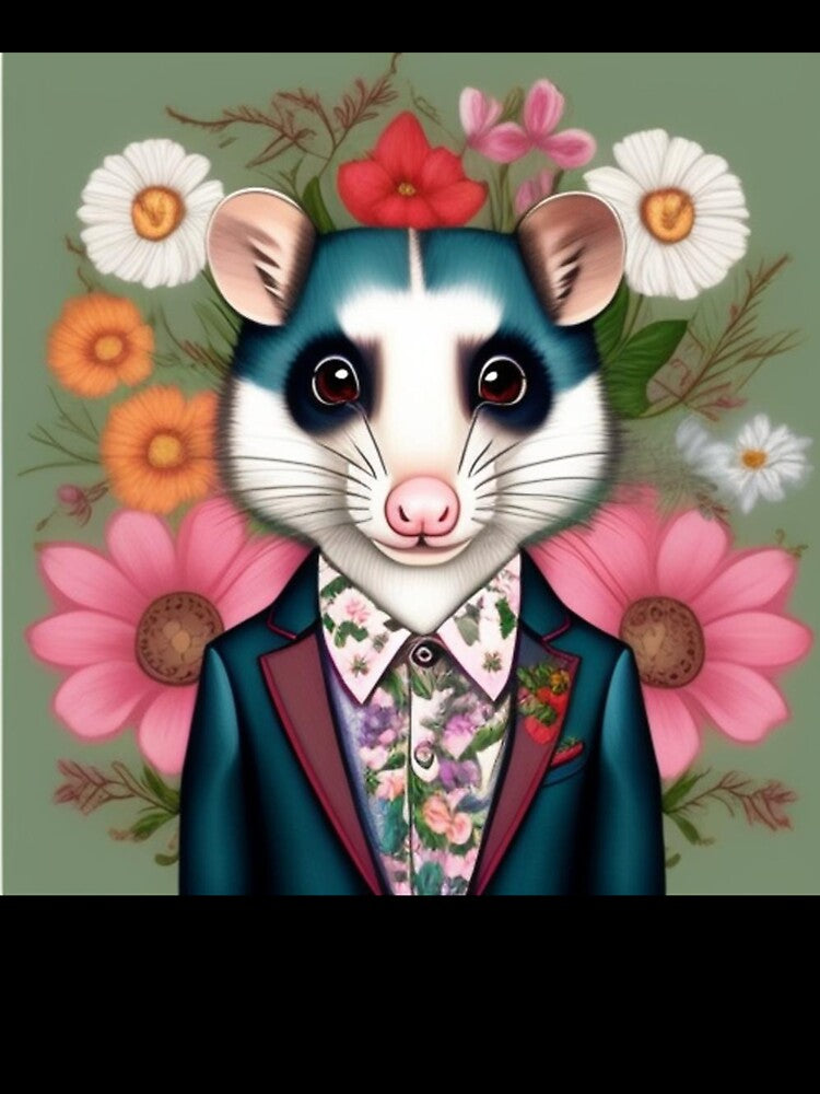 Opossum floral by Roxburylane