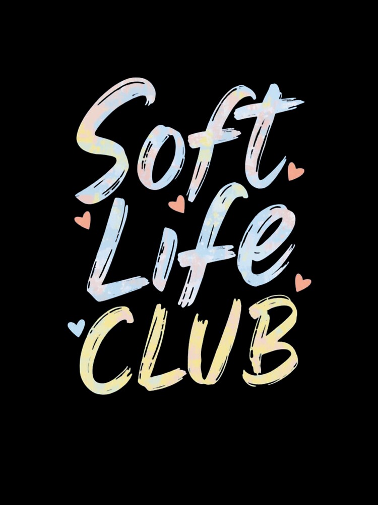 Soft Life Club | Pastel Aesthetic Bubble Letter Graphic by PACS0011