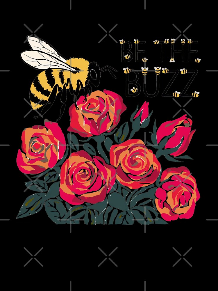 Be the Buzz, Flower Power Vibes, Bee, floral, funnyfits70, Humor, Funny, retro, vintages, funny quotes, animal humor, by FunnyFits70