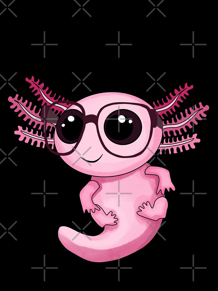 Nerdy Axolotl (Pink) by VivianRosalee