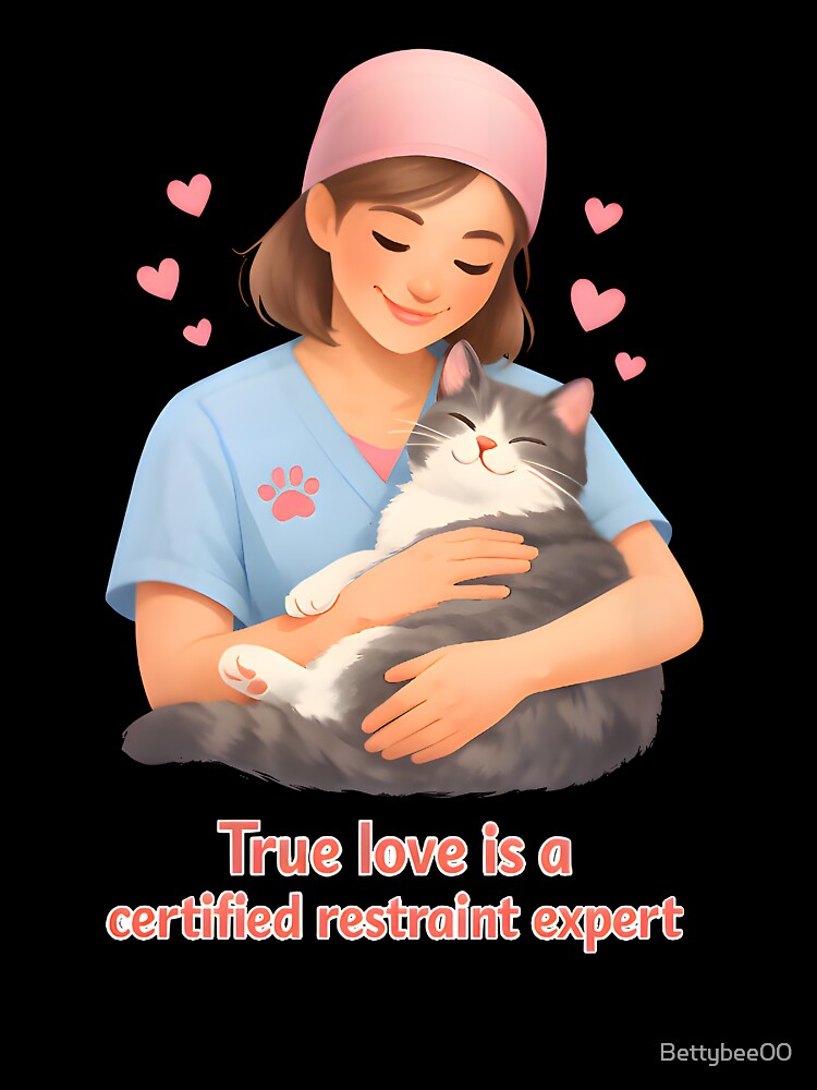 True Love Is a Certified Restraint Expert – Funny Veterinary Technician Valentine Design by Bettybee00