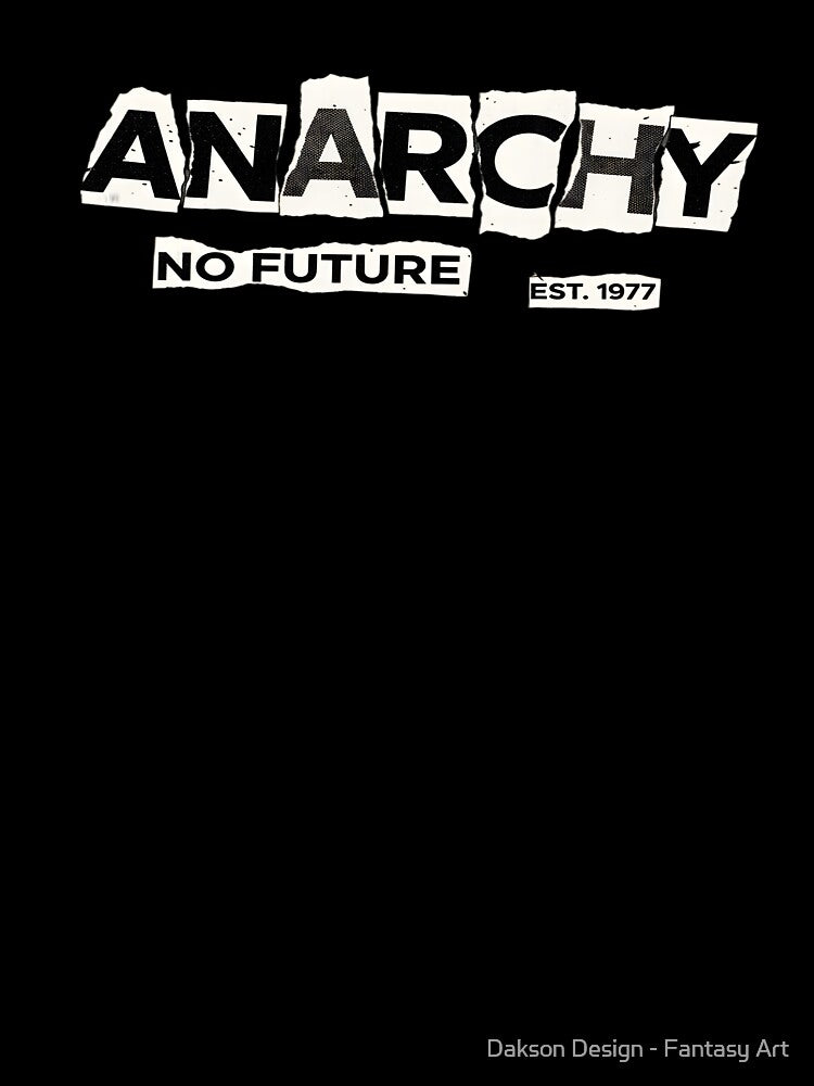 No Future 1977 - Vintage Punk Rock Ransom Note by Dakson Design - Fantasy Art