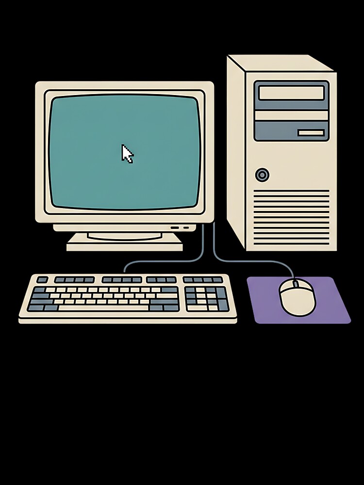 Retro 90s Computer Aesthetic Vintage PC Tech Geek Men Women by clothesy7