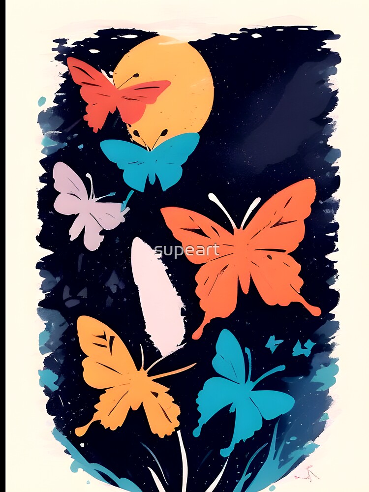 Shop Our High-quality Collection of Minimalist Butterfly Art Prints by supeart