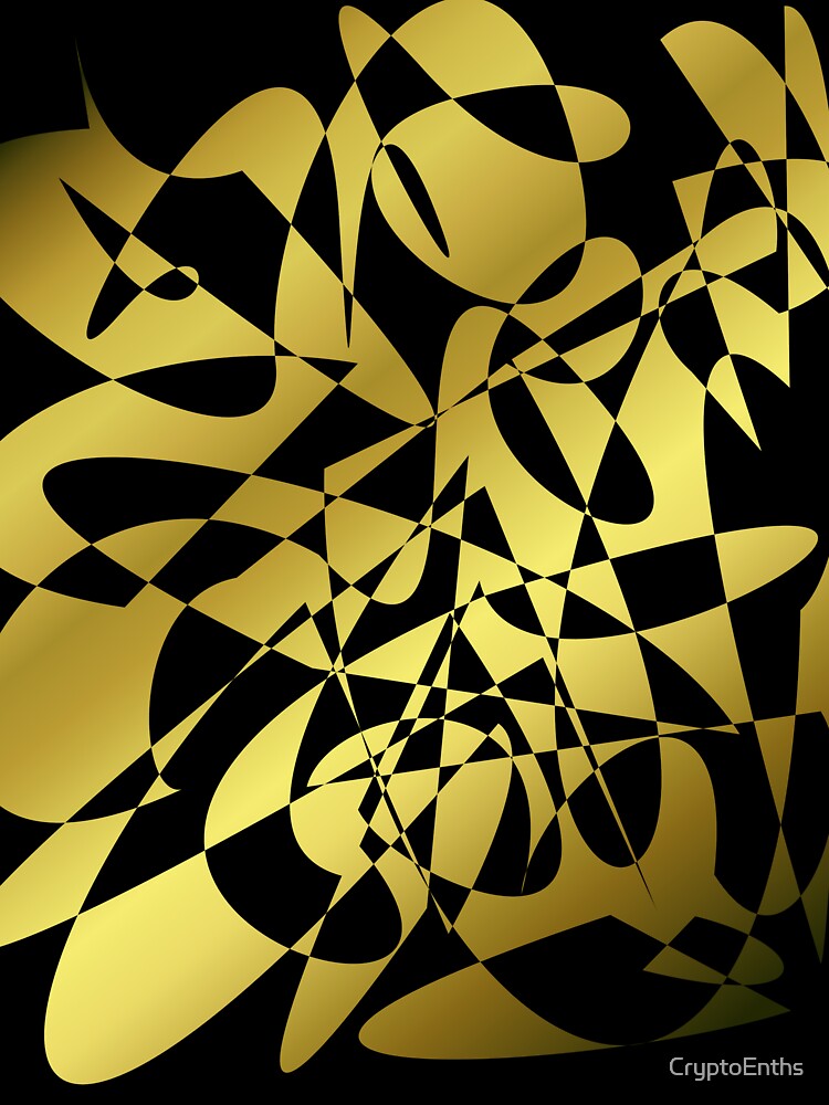 Golden Abstract painting by CryptoEnths