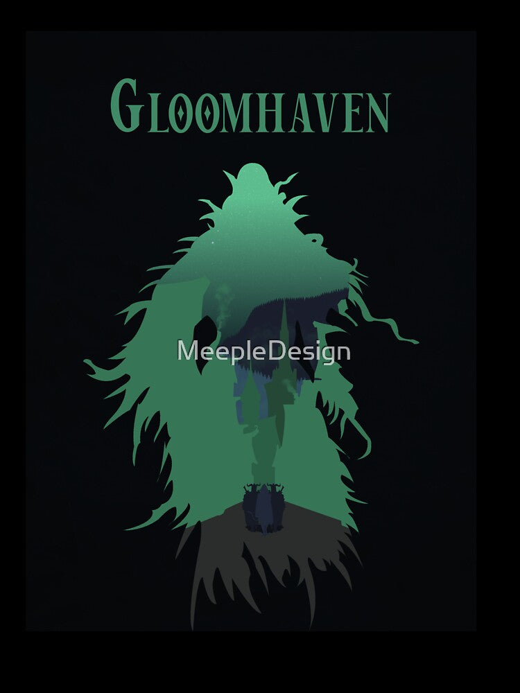 Gloomhaven Plagueherald- Minimalist Silhouette Poster Style - Board Game Art by MeepleDesign