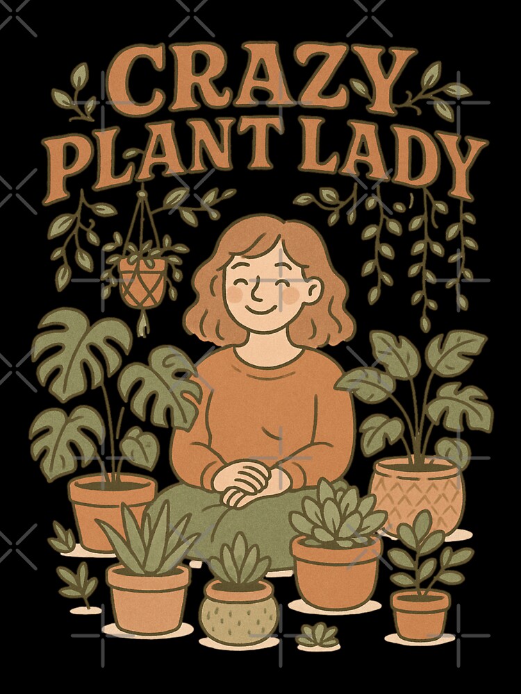 Crazy Plant Lady Funny design – Cute Gardening Lover Gift for Women & Plant Moms by LuxeGraphix