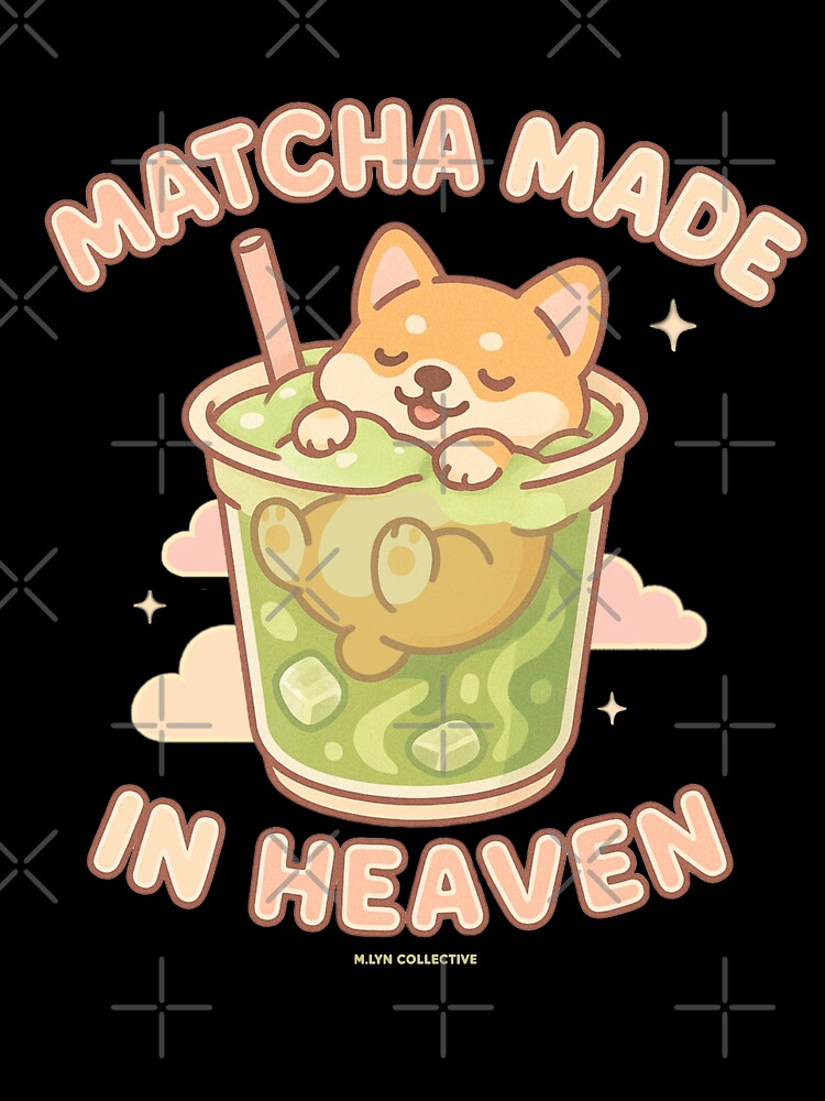 Matcha Made in Heaven – Corgi in Iced Matcha Latte by MLynCollective