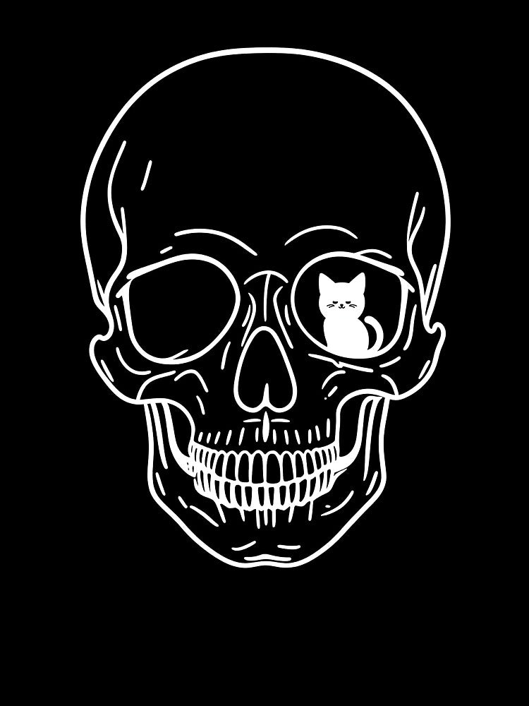 Skull Cat Art by Kina-design