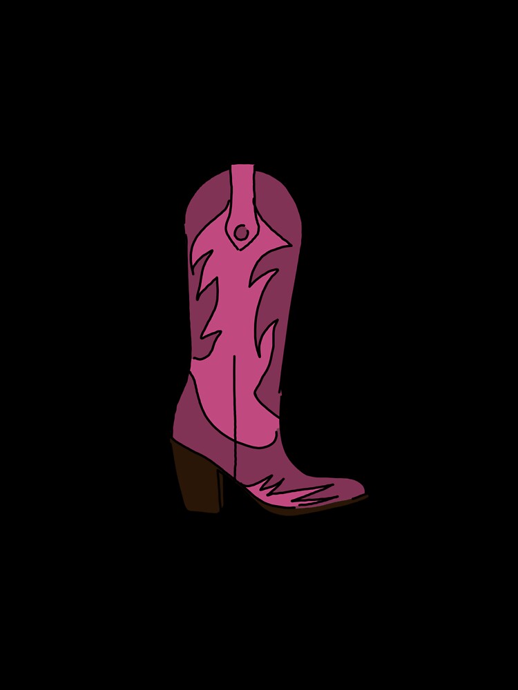 Pink Cowgirl Boots for Girls – Cute Western Cowboy Boot Illustration by Rosadraws
