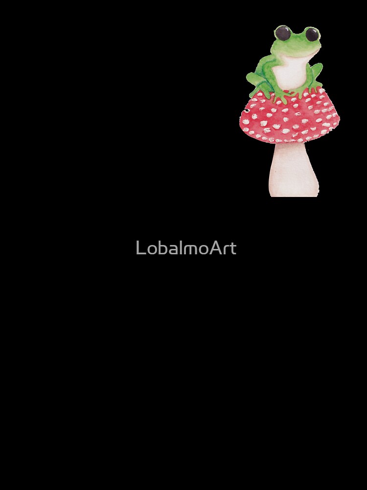 A frog on a mushroom by Lobalmo Art