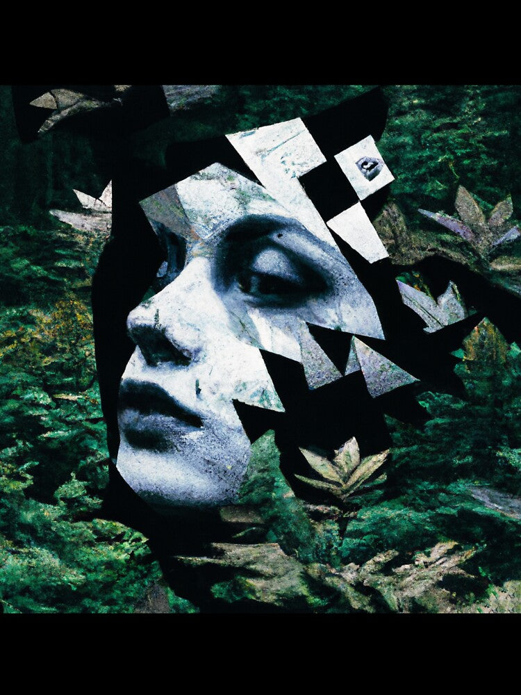 Feminine Face Geometric Nature Collage by DES7iGN