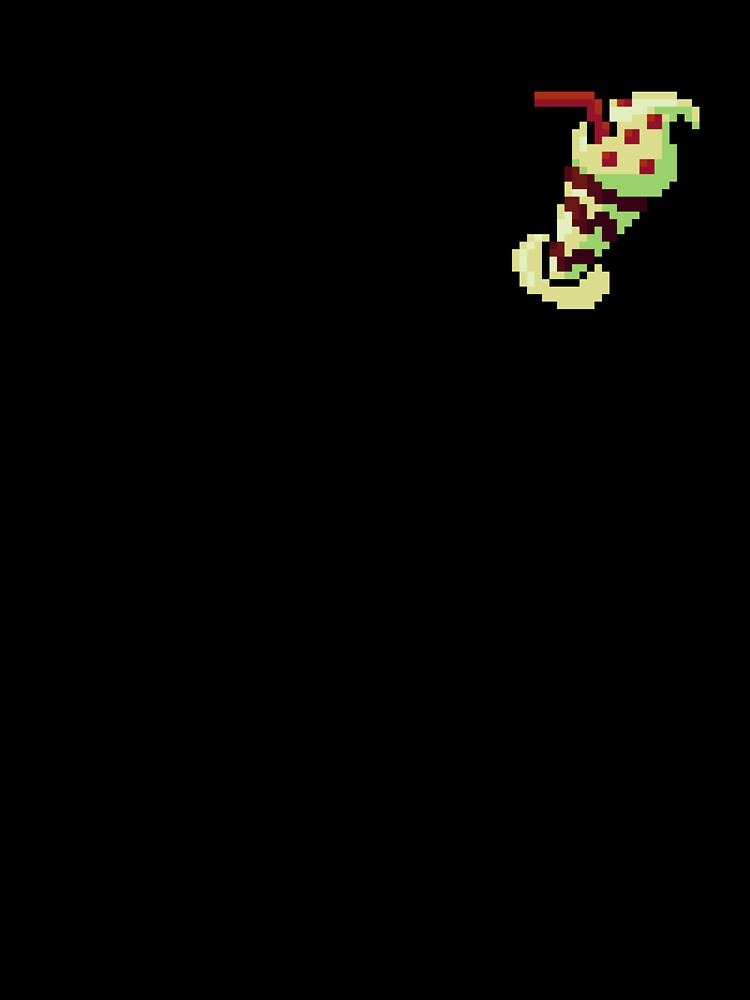 Pixel Vanilla Milkshake - pixel food art by LittleFoodShop