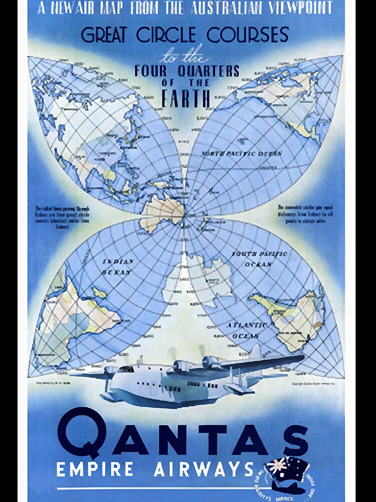 Vintage Travel Poster Australia Qantas by elenega