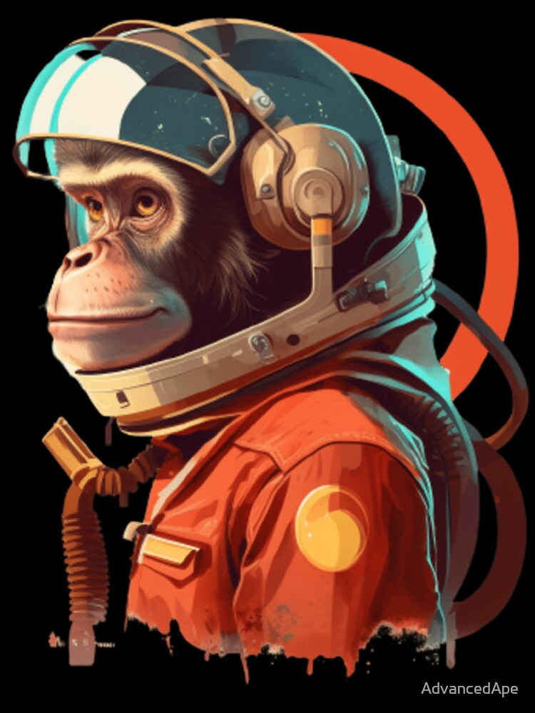 Retro Space Monkey by AdvancedApe