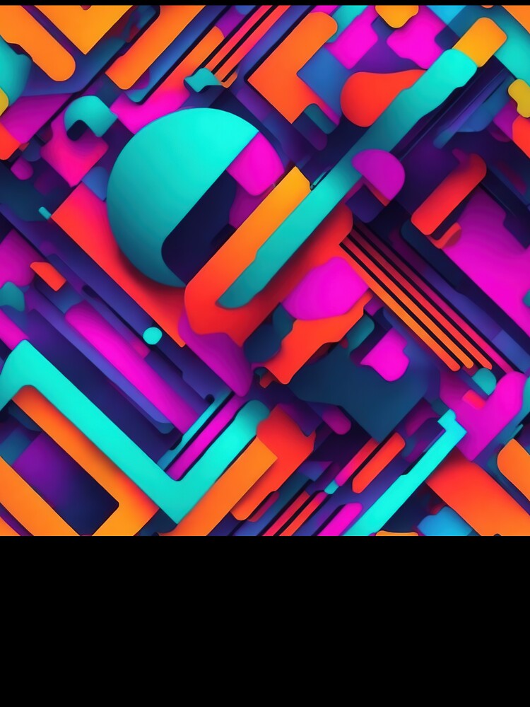 Geometric shapes, virtual reality, digital realm by CoolPixels