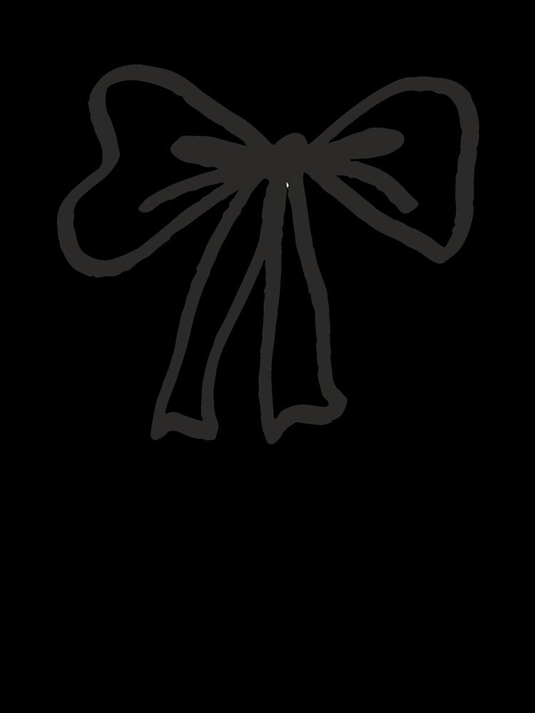 Minimalist Black Bow Outline | Coquette Aesthetic Ribbon | Cute Bow Line Art by Rush2Buy