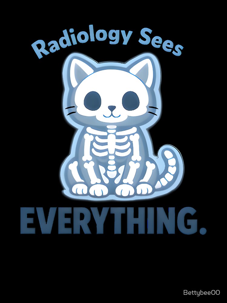 Radiology Sees Everything – Funny Vet X-Ray Cat Design by Bettybee00