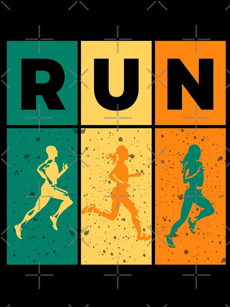 Colourful modern design for runners. Great on tee shirts, hoodies and many other products. by TheVarc