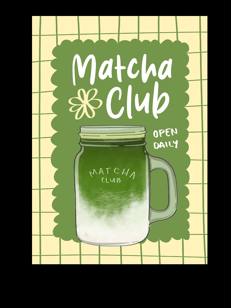 Matcha Club Girlie Clipart Sticker Print by NixDigitalStudio