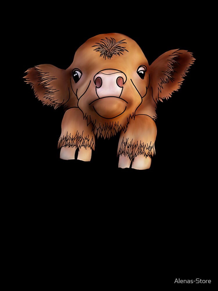 Baby highland cow by Alenas-Store