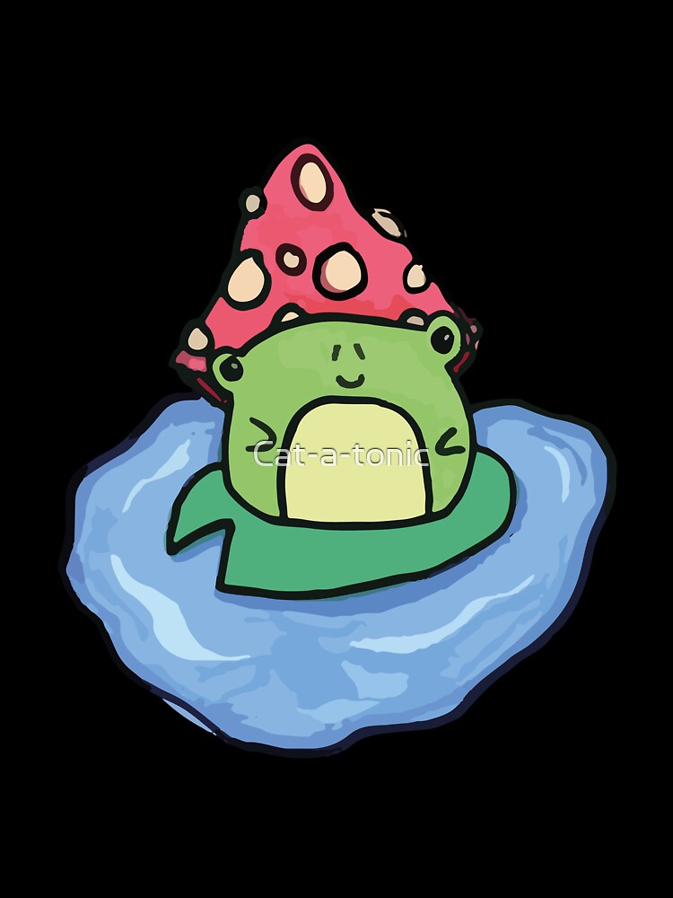 Mushroom frog on lilypad by Cat-a-tonic