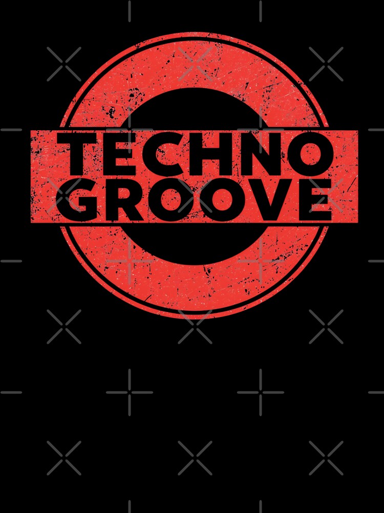 Techno Groove Sticker – Minimal Tech Underground Design by |TRSSHOP|