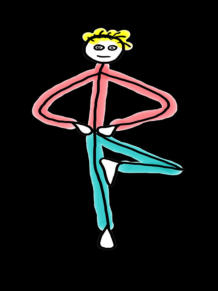 Yoga Tree Pose Stickman by Mark-Ewbie