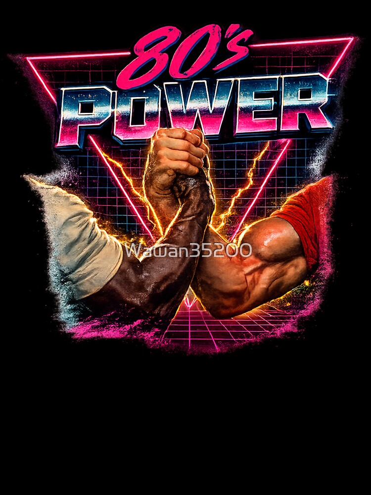 80’s Power Handshake – Retro Action Rivalry Design by Wawan35200