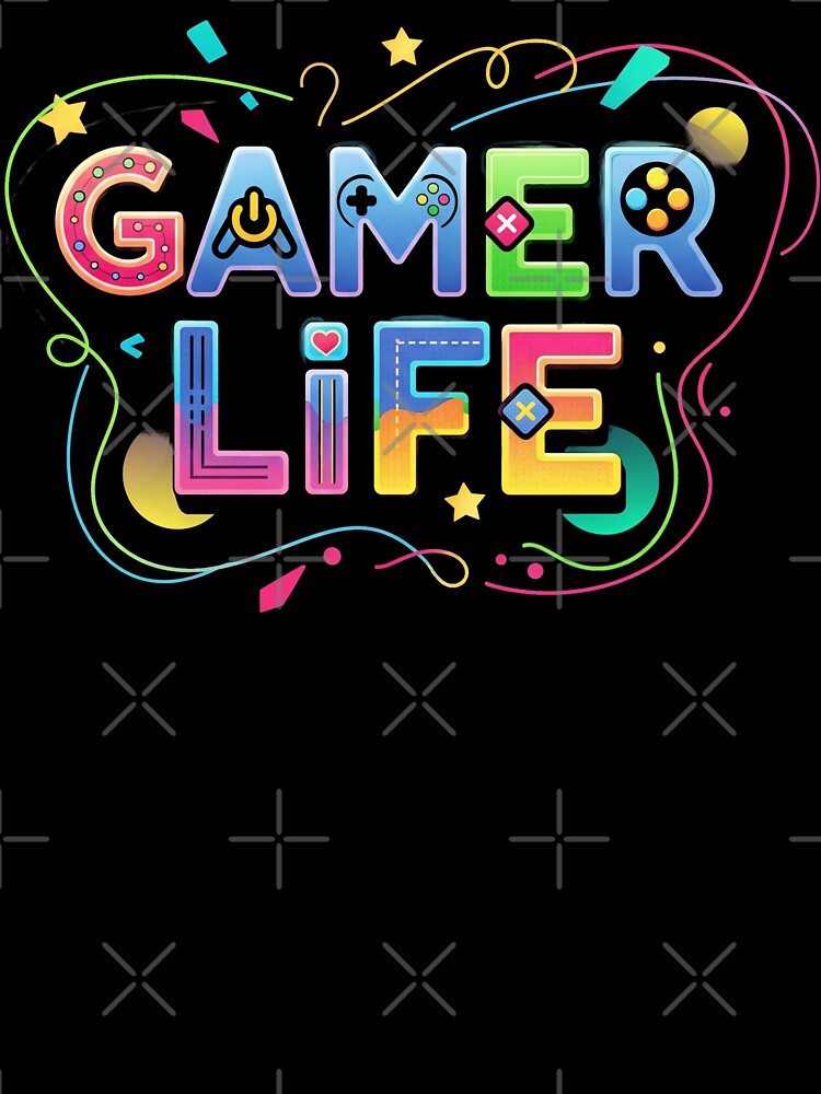 Colorful Gamer Life Graphic Design by Cloud-Riders