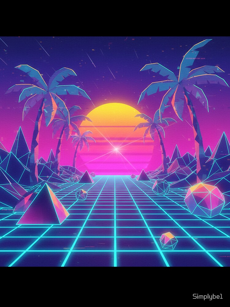 Vibrant Retro Vaporwave Sunset by Simplybe1